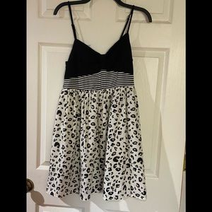 Babydoll dress cheetah print dress.